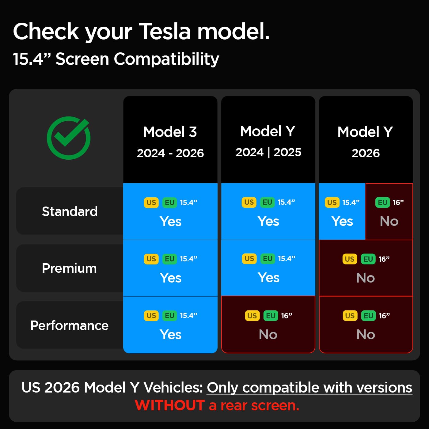 Spigen Tempered Glass Screen Protector [GlasTR EZ FIT] designed for Tesla Model 3 (2024/2025/2026), Model Y (2024-2025), Model Y Standard 2026 15.4" Dashboard Touchscreen - Matte/Anti Glare/Anti Finger Print