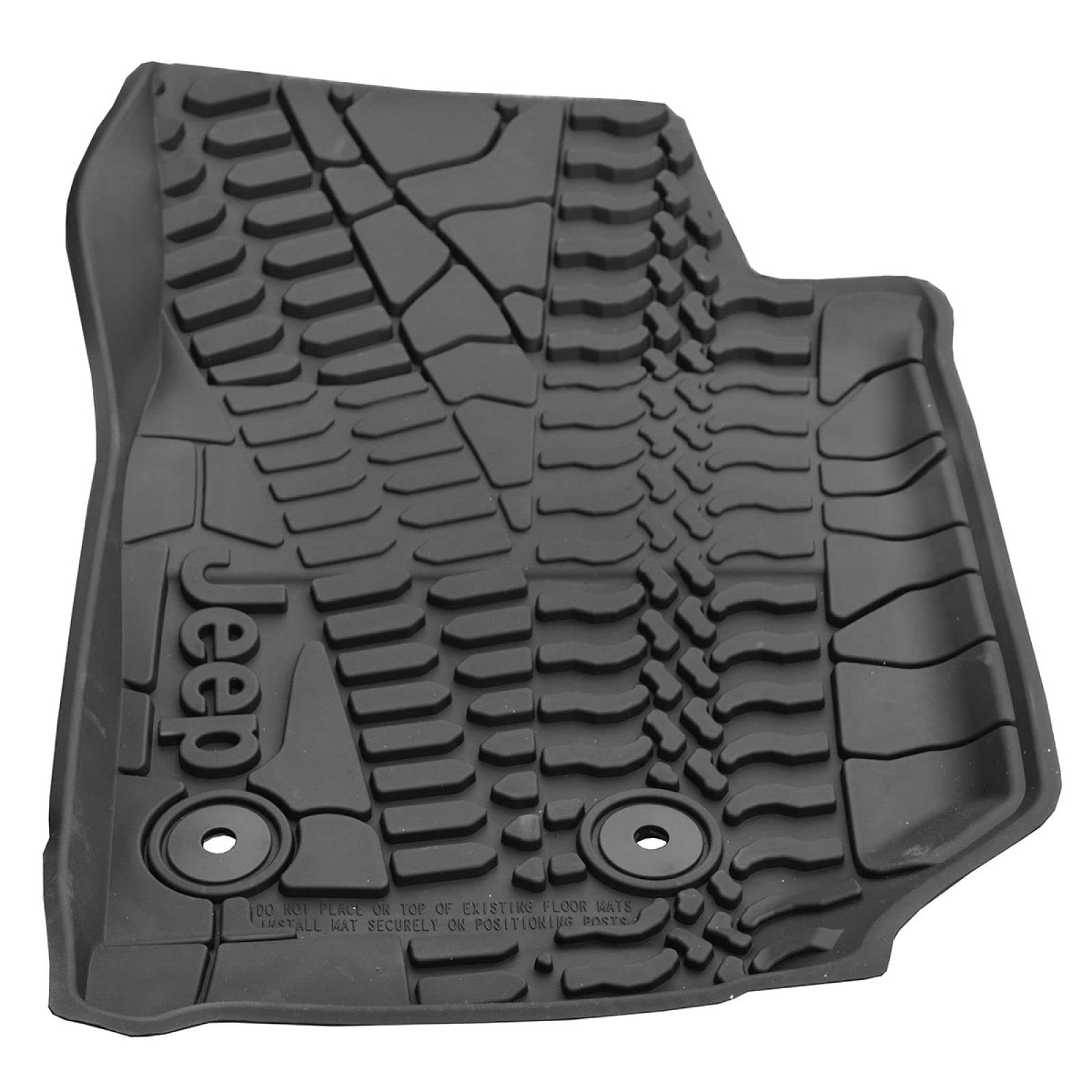 Mopar 82213860 Jeep Wrangler Unlimited 4-Door Black All-Weather 3-Piece Floor Mat Set