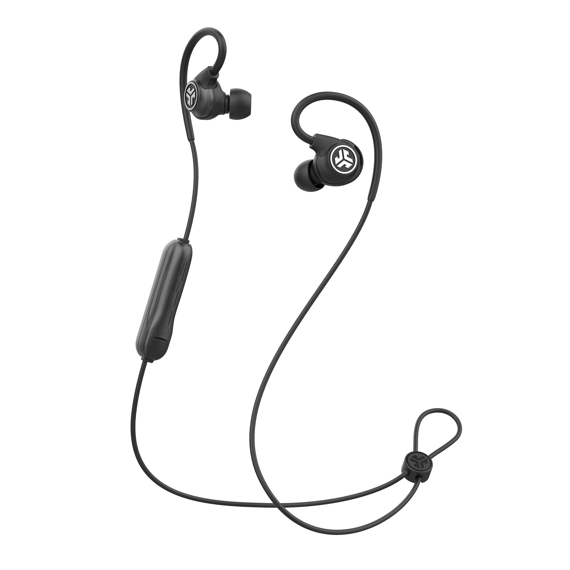 JLab Fit Sport 3 Wireless Fitness Earbuds, Black, Bluetooth 4.2, 6 Hour Battery Life, Flexible Memory Wire |IP55 Dust/Sweat Proof Rating, Noise Isolation, Universal Track Controls