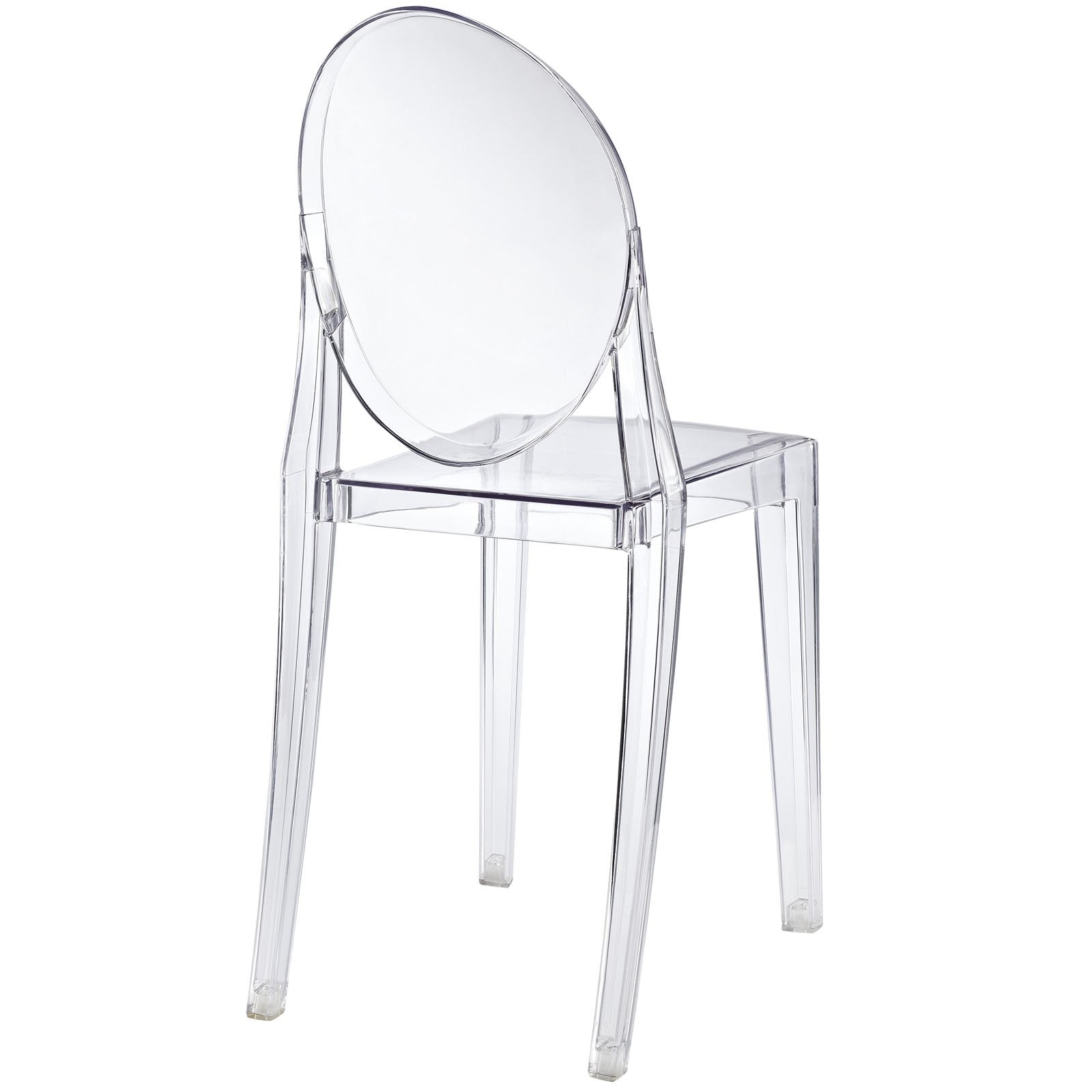 Modway Casper Modern Acrylic Stacking Kitchen and Dining Room Chair in Clear - Fully Assembled