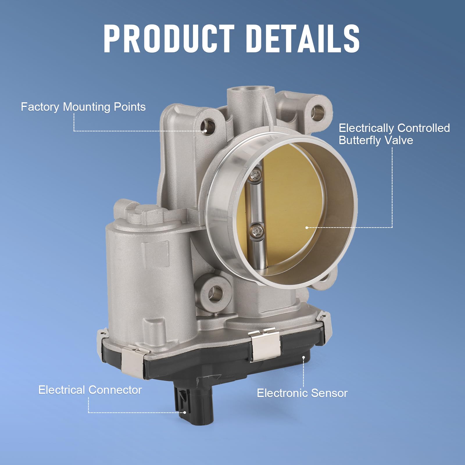 RADHLBNIU Electronic Throttle Body Compatible with Buick Lacrosse Regal Verano Chevy Captiva Sport Equinox Impala Malibu Orlando GMC Terrain L4 2.4L Replaces# S20221 12670834 12669146