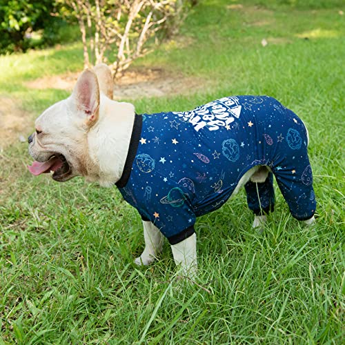 CuteBone Small Dog Pajamas Shirt Stretchy Summer Puppy Pjs Soft Cat Onesies Pet Clothes for Daily Wear DA07S