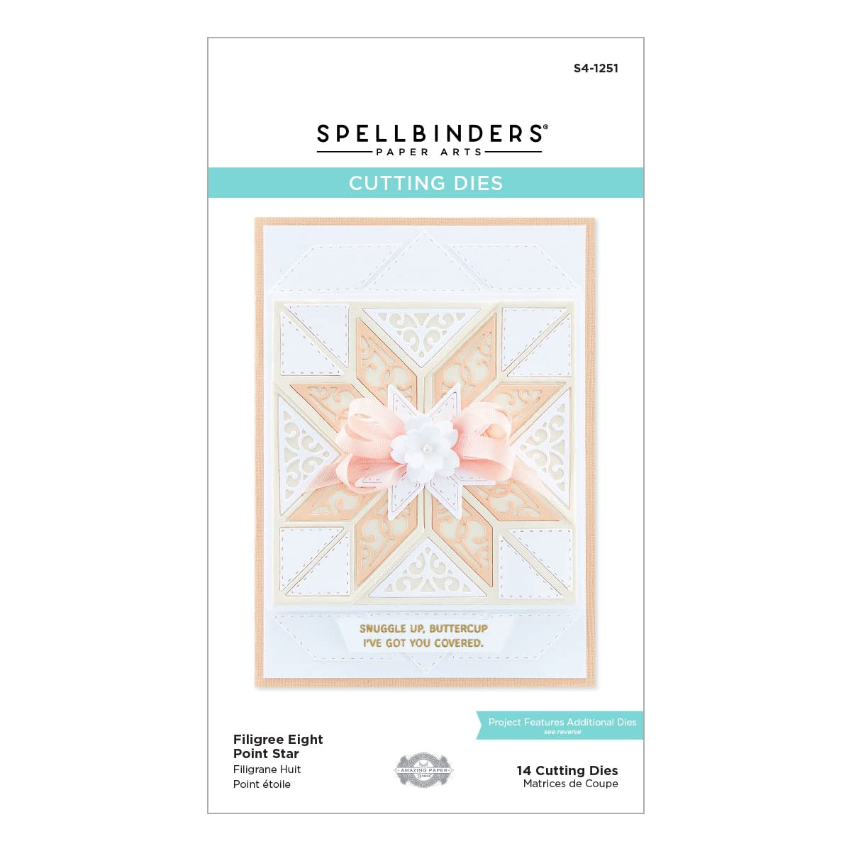 SPELLBINDERS PAPERCRAFTS, INC Spellbinders Etched Dies by Becca Feeken-Filigree Eight Point Star, ONE