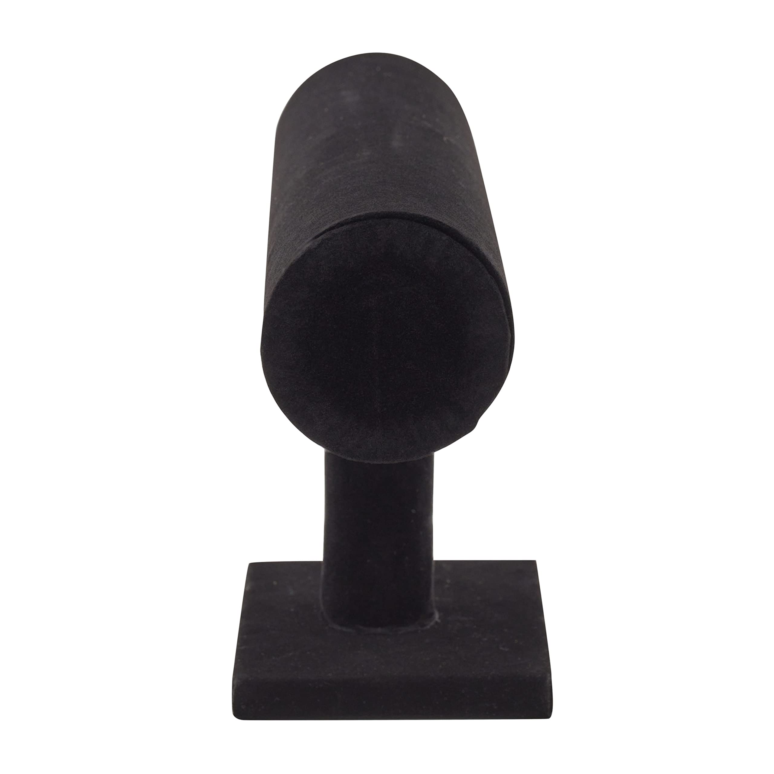 Juvale 2-Piece Black Velvet Jewelry Display Set, T-Bar Stand and Mannequin Bust for Necklaces, Bracelets, Bangles, Chains, Anklets, Earring Holder for Retail Shops, Boutiques