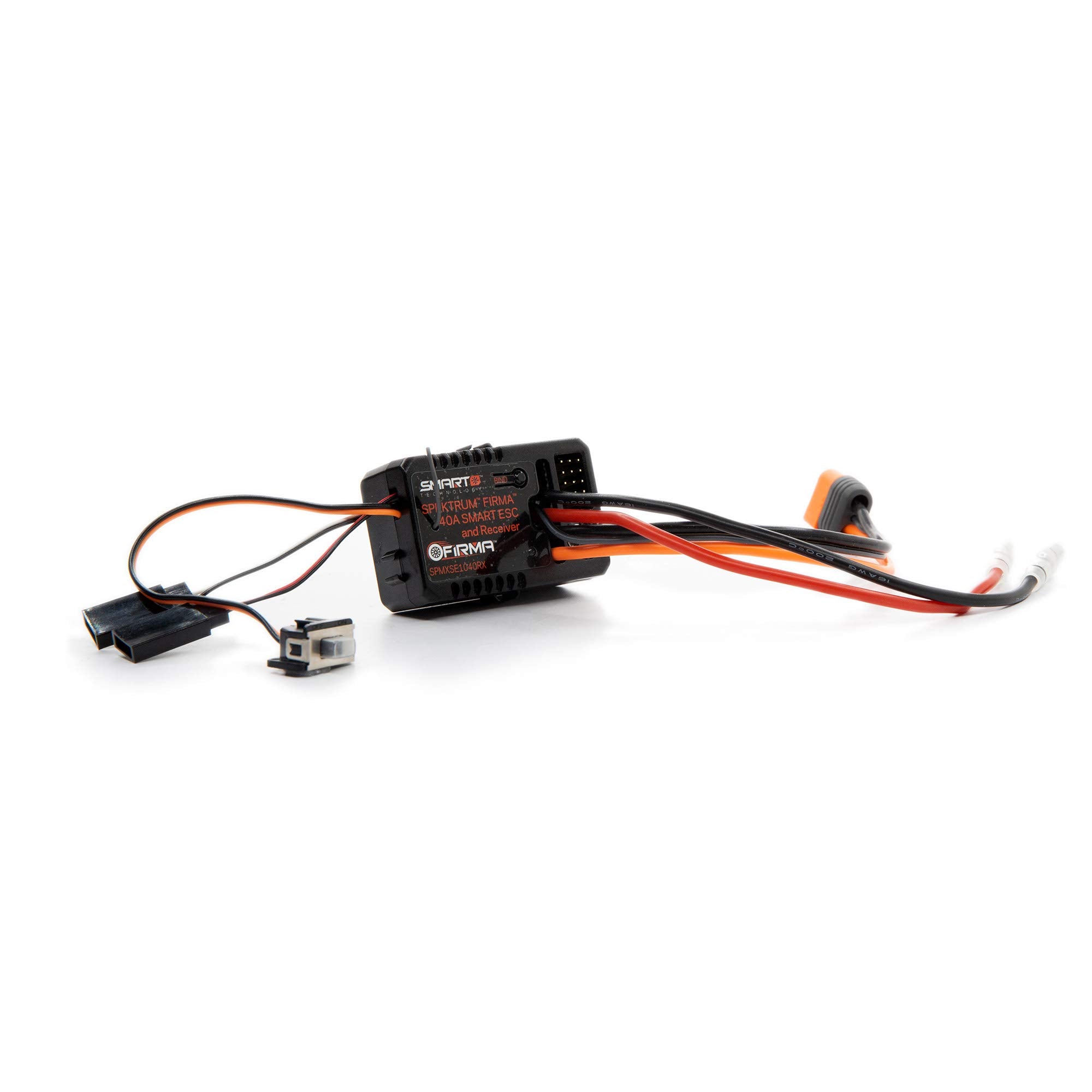 Spektrum Firma 40A Brushed Smart 2-in-1 ESC and Receiver, SPMXSE1040RX, Black