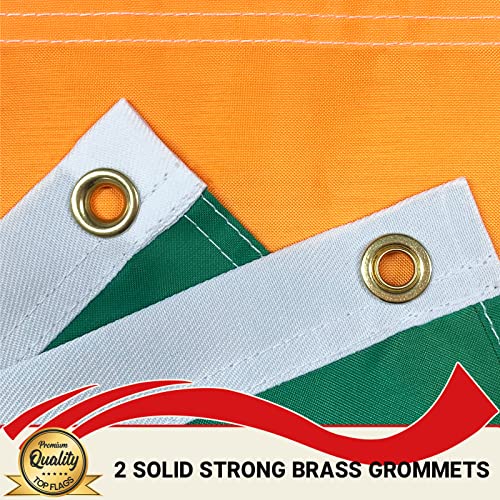 TOPFLAGS Ireland Flag Irish Outdoor Flag 12x18 Sewn Stripes Large Flags Heavy Duty Outdoor Vivid Color Fade-resistant
