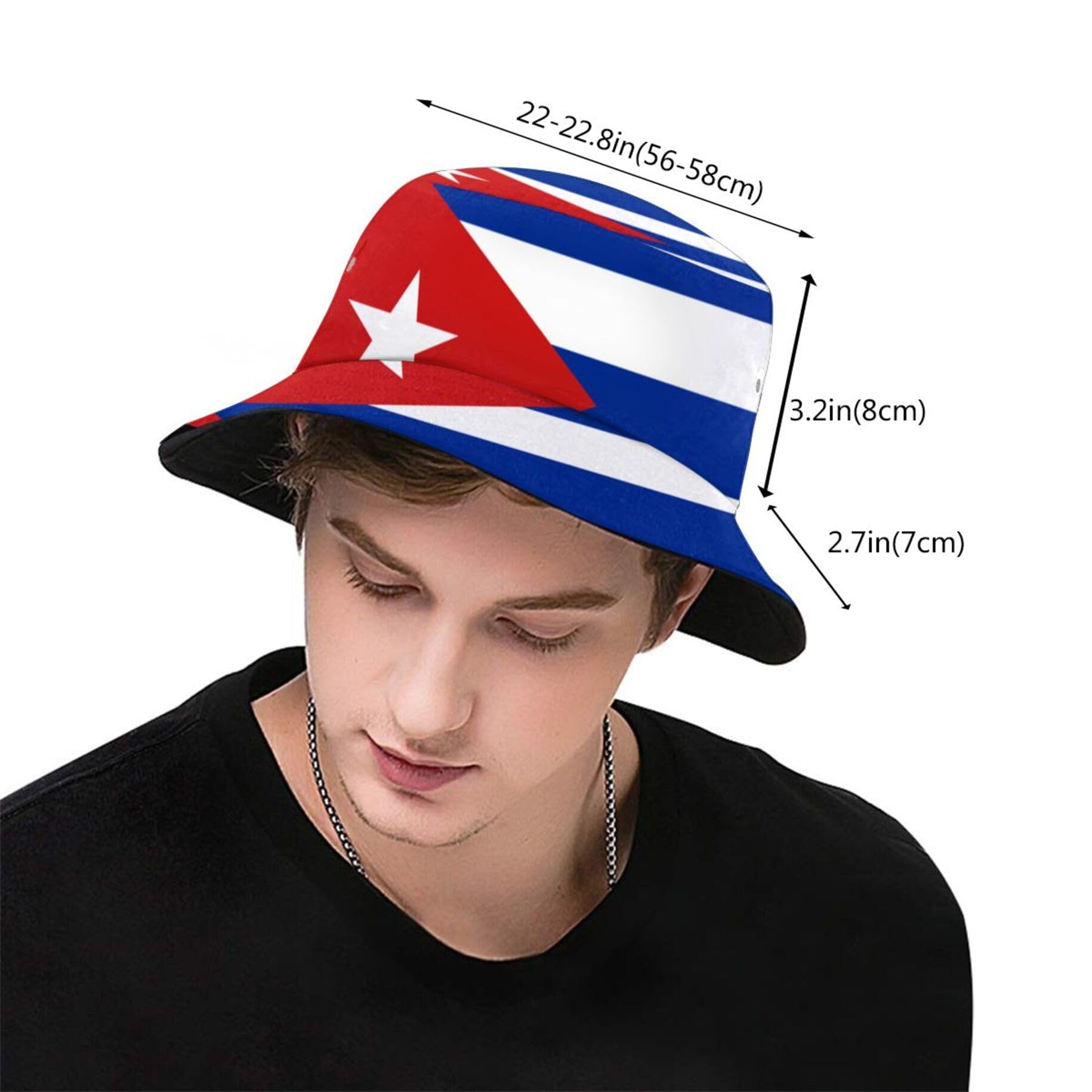 Cuba Flag Bucket Hat for Women Men Cuba Fisherman Hats Outdoor Summer Sun Protection Travel Hiking Caps