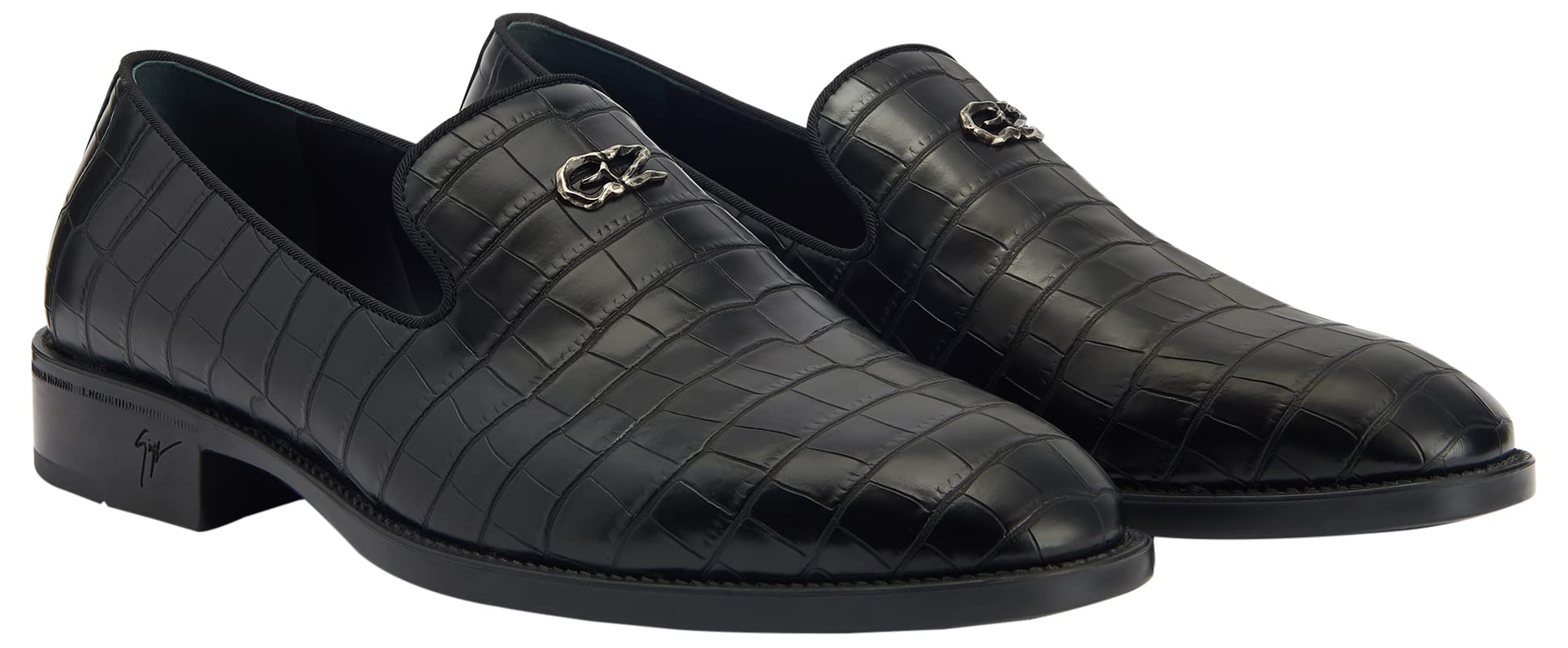 Giuseppe Zanotti, Imrham Fabric Loafers, 11, Black