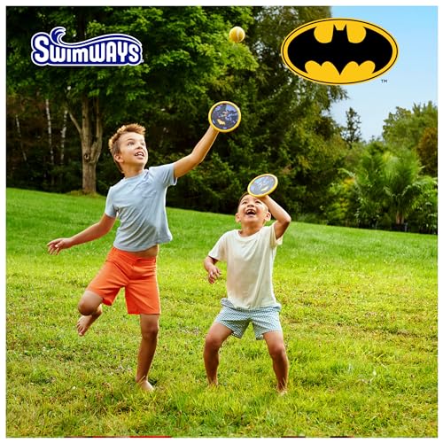 Swimways DC Batman Catch Game, Swimming Pool Accessories & Kids Outdoor Toys, DC Batman Party Supplies & Yard Games for Kids Aged 4 & Up