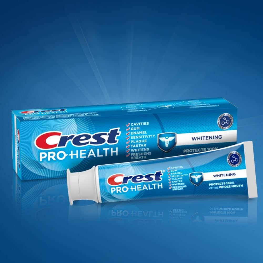 Crest Base Pro-Health Whitening Toothpaste (4.3oz) Triple Pack, Crest Toothpaste Whitening, Teeth Whitening Toothpaste