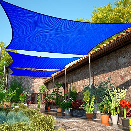 ShadeMart 10' x 16' Brown Waterproof Shade Sail Sun Shade Sail Rectangle Custom Size Water Resistant Canopy Awning Shelter, 95% UV Blockage for Outdoor Patio Garden Carport
