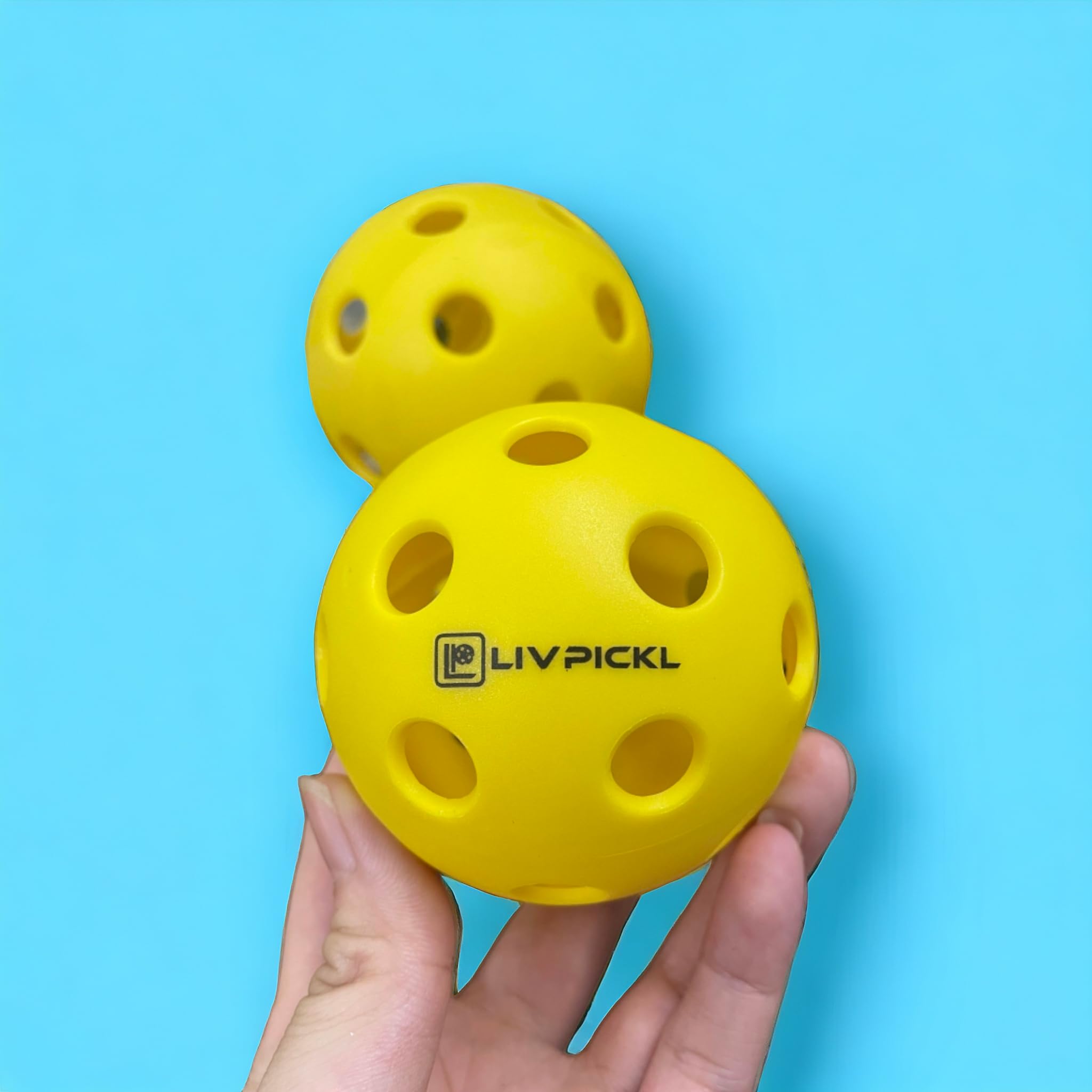 LIV PICKL Pickleballs | 26 Holes | Indoor | Soft Court | High Visibility and Good Balance | Official Size & Weight - Durable - High Bounce