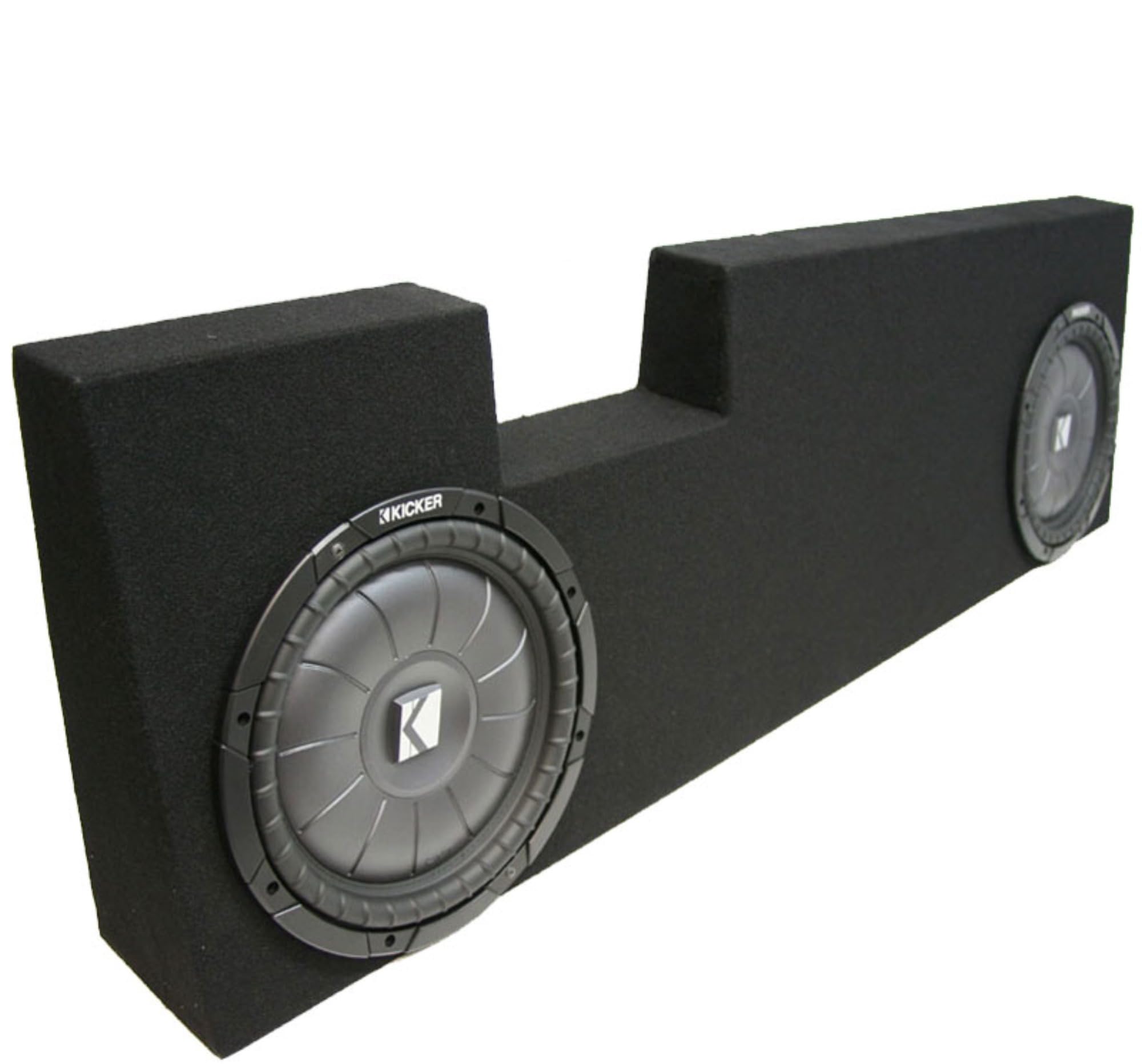 American Sound Connection Kicker Bundle Compatible with 2001-2014 Ford F250 43CVT104 Dual 10" Loaded Sub Box Enclosure