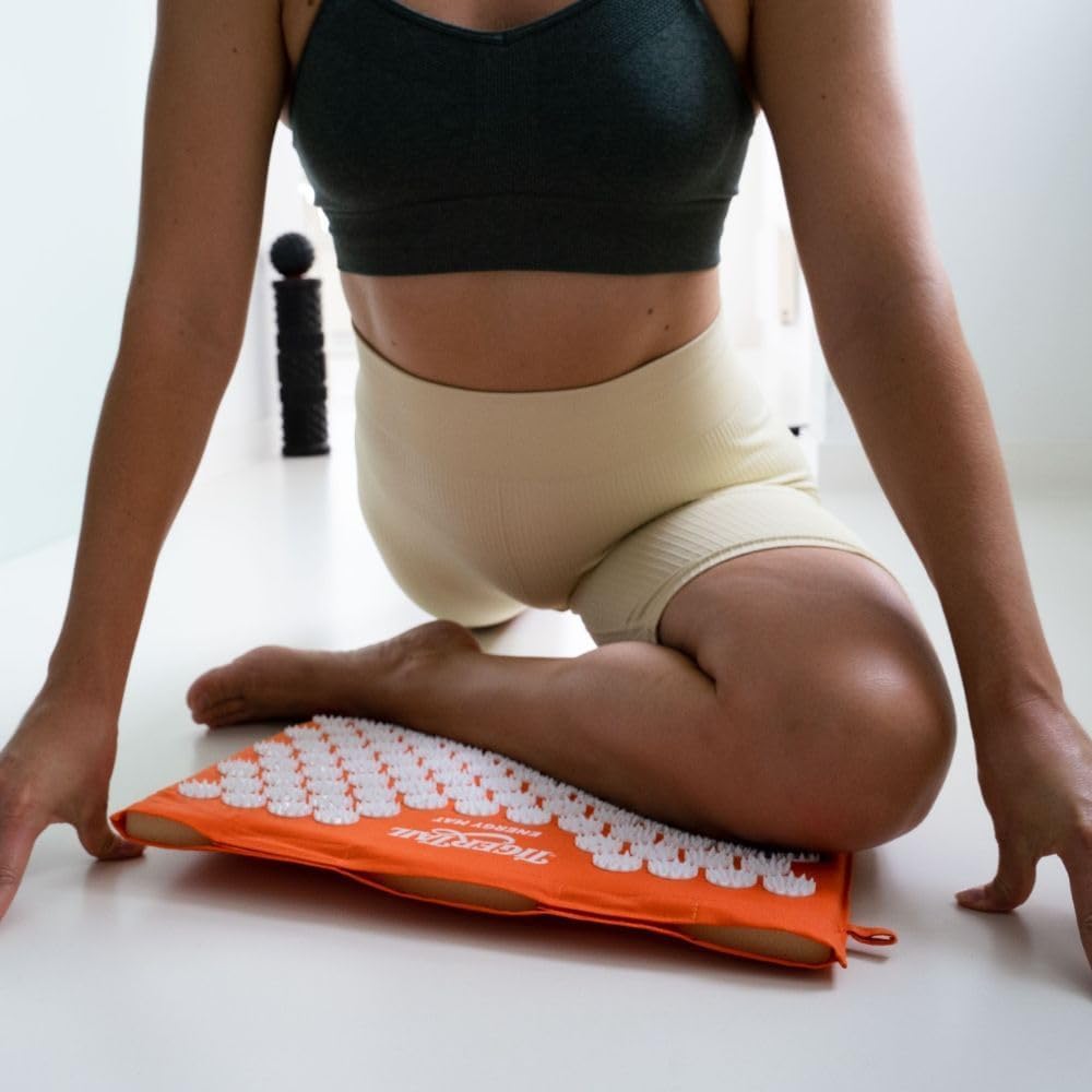 Tiger Tail Acupressure Energy Mat for Neck, Back, Shoulder, and Feet Pain Relief - Release Endorphins, Reduce Stress, Revitalize Energy Levels