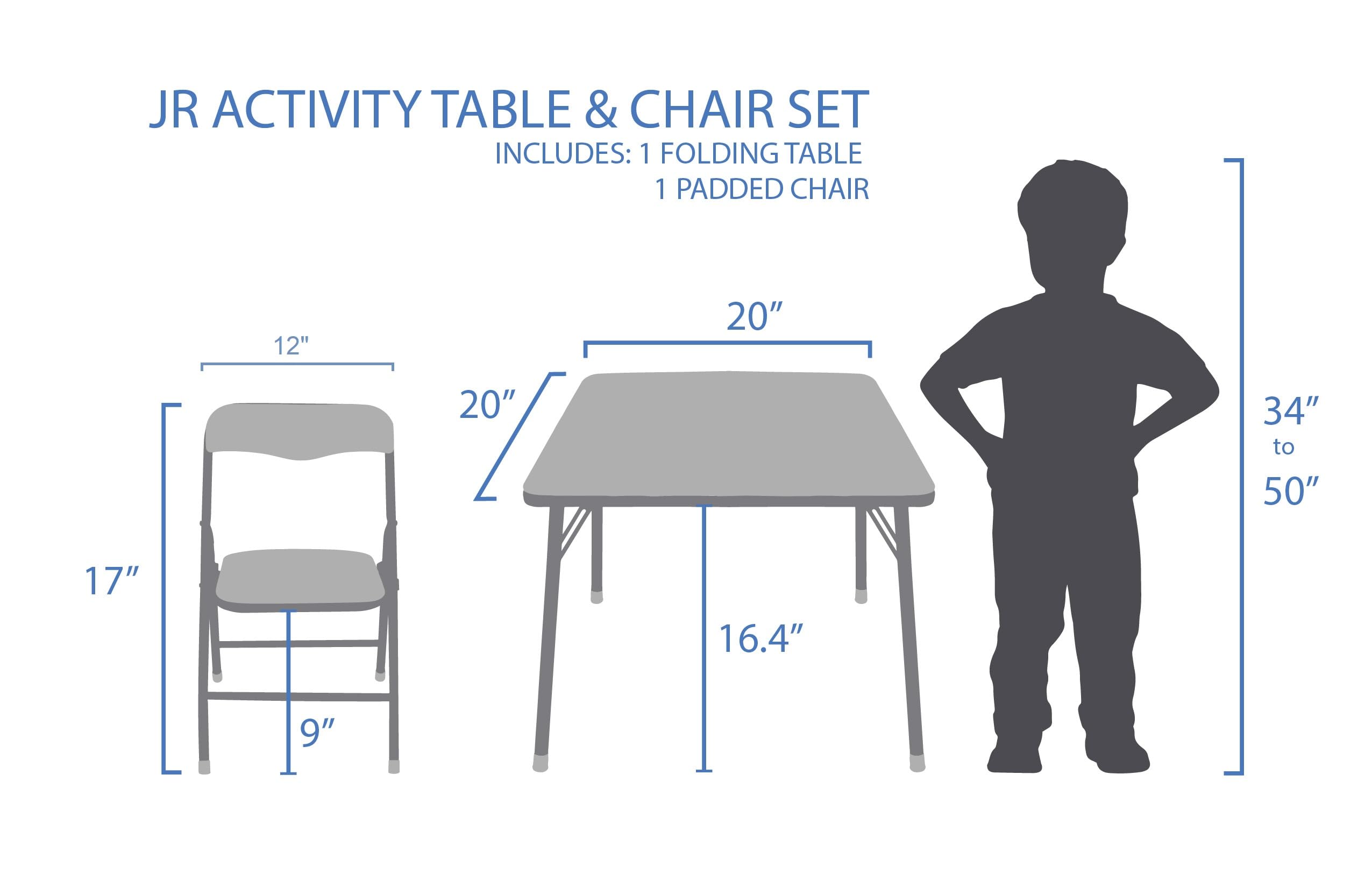 Mickey Mouse Table & Chair Set for Toddlers 24-48M, Includes 1 Table & 1 Chair [Amazon Exclusive] Table: 20"L x 20"W x 16.4"H, Chair: 12"L x 11.6"W x 17"H - Weight Limit: 70 lbs