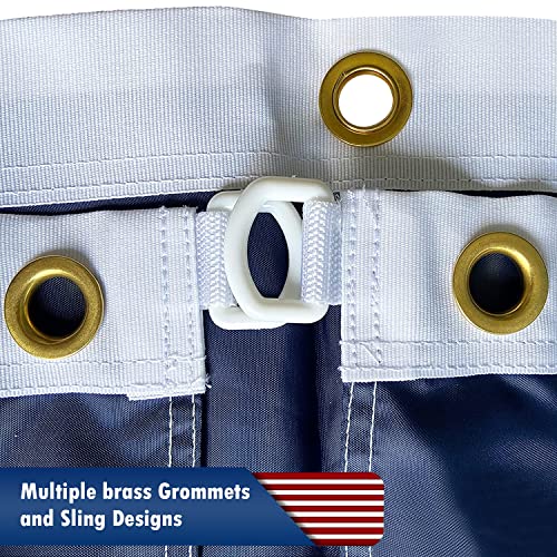 American Flag 3x5 FT TearProof Series Outdoor Heavy Duty - 100% in USA, Spun Polyester American Flags for Outside 3x5 Longest Lasting, Premium Tough US Flag 3x5 FT, Spun Polyester USA Flag with Luxury Embroidered Stars and Brass Grommets (Premium Spun Pol
