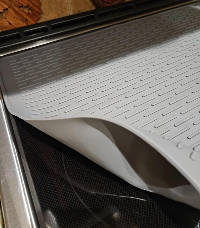 Stove Top Cover for Electric Stove - Silicone Stove Mat for Glass Top Stove, Glass Cooktop Protector, XL Dish Drying Mats For Kitchen, Range Covers for Electric Stove (Gray, 28 x 20)