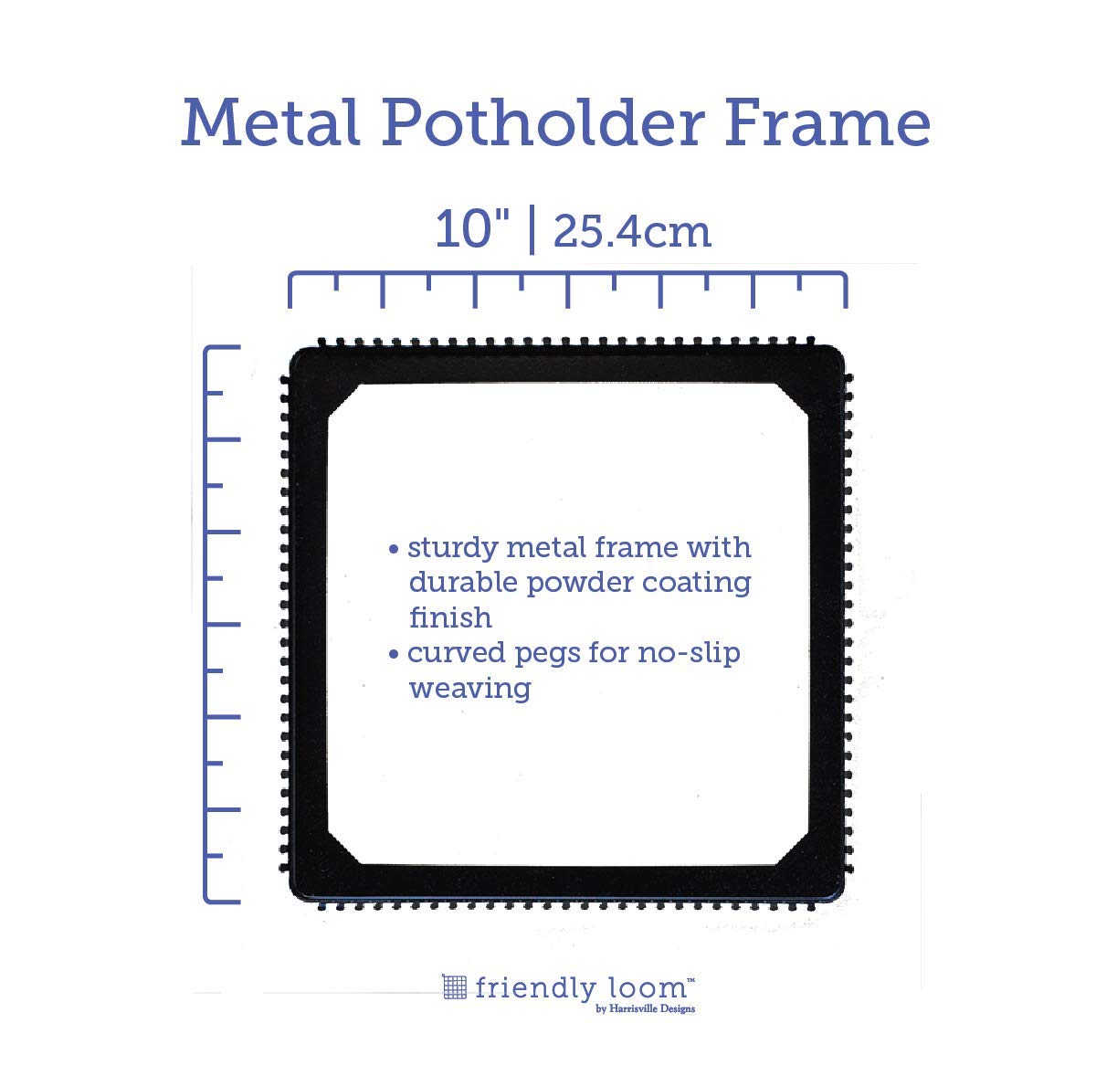 Friendly Loom | 10” PRO-Size Potholder Loom Kit | Craft 2 Cotton Potholders