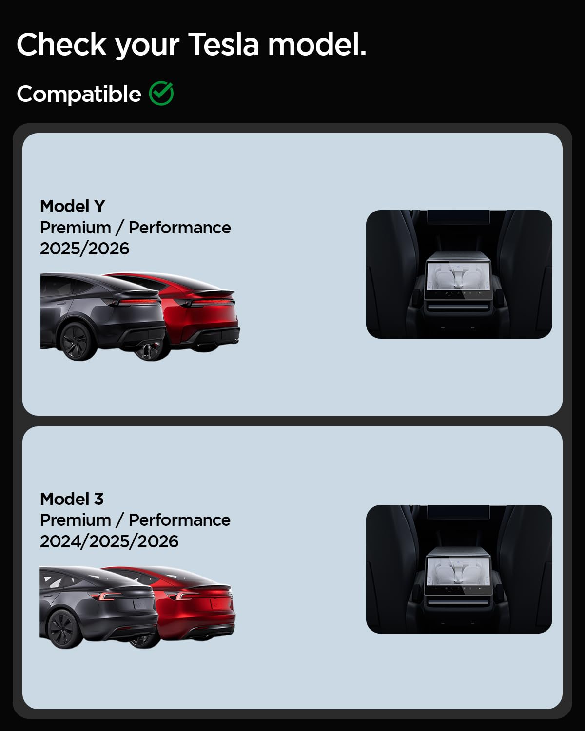 Spigen Tempered Glass Screen Protector [GlasTR Slim] designed for Tesla Model 3 (2024/2025/2026), Model Y Juniper (2025/2026) 8" Rear Touchscreen - Matte/Anti Finger Print