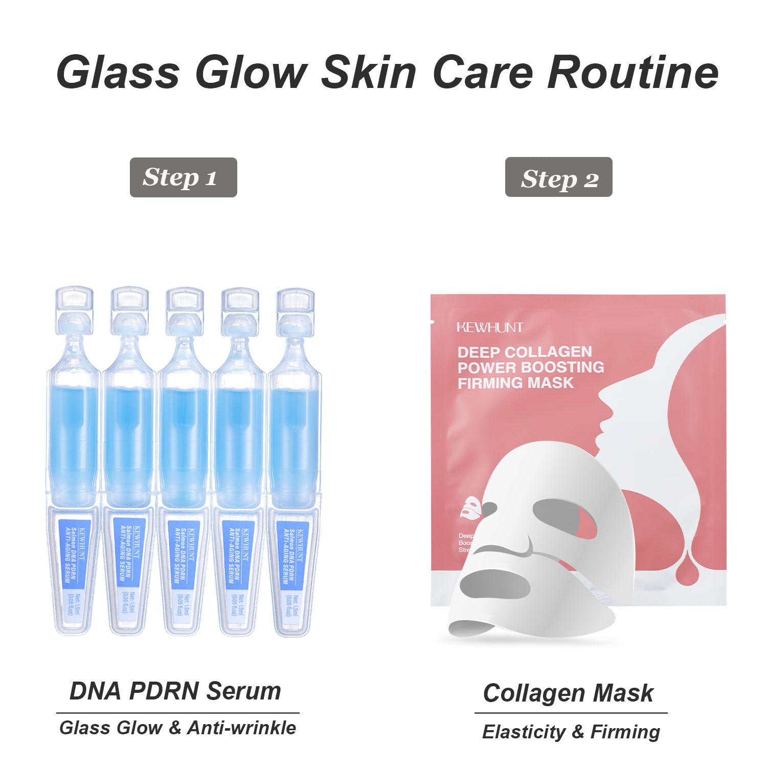 Deep Collagen Face Mask Overnight, Bio- Collagen Mask Real Deep Mask, Hydrating Hydrogel Masks with Low Molecular Collagen for Firming, Elasticity, Pore Minimizing 40g x 5ea Easter Basket Stuffers