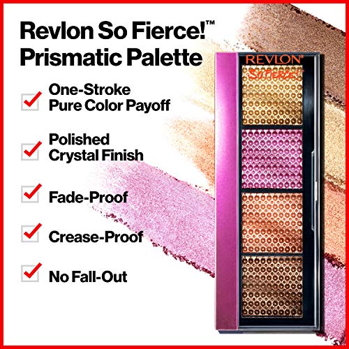 Revlon So Fierce Prismatic Eyeshadow Palette, Eye Makeup, Ultra Creamy Pigmented in Blendable Matte & Pearl Finishes, 961 That's A Dub, 0.21 oz