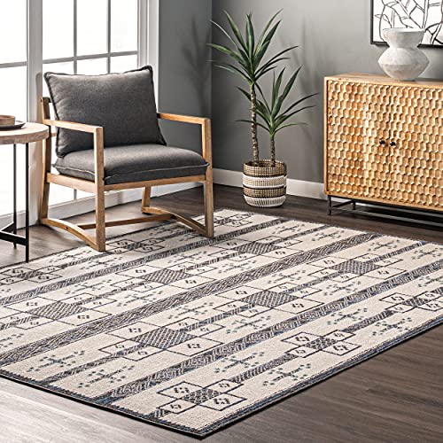 nuLOOM Erika Transitional Tribal Area Rug, 4x6, Grey