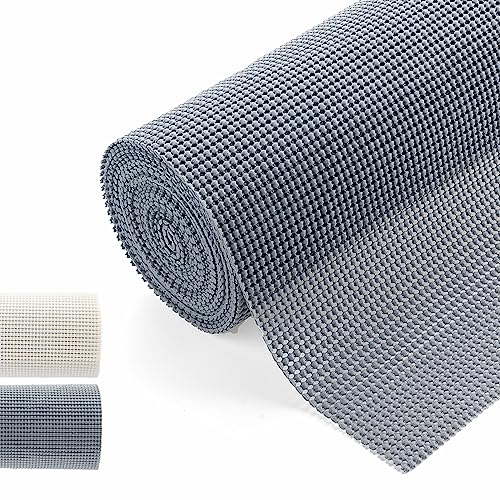 TJWODO Shelf Cabinet Liner,Drawer Liners Non Adhesive Easiest Install Mat, Strong Grip Bottom,Easy Clean Non Slip Shelving Liner for Kitchen Cabinets,12" x10'