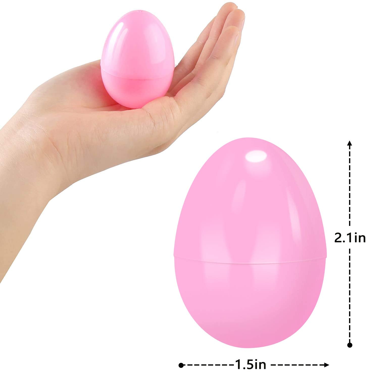 CCINEE Plastic Easter Eggs 2.36 Inch Bright Color Empty Eggs for Easter Gift Filler 300pcs