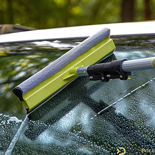 DOCAZOO Cleaning Kit - Car Wash Kit with Soft Car Wash Brush, Car Squeegee, Car Wash Mitt (2X), Microfiber Cleaning Head - 5-12 Foot DocaPole Extendable Telescoping Extension Pole Included