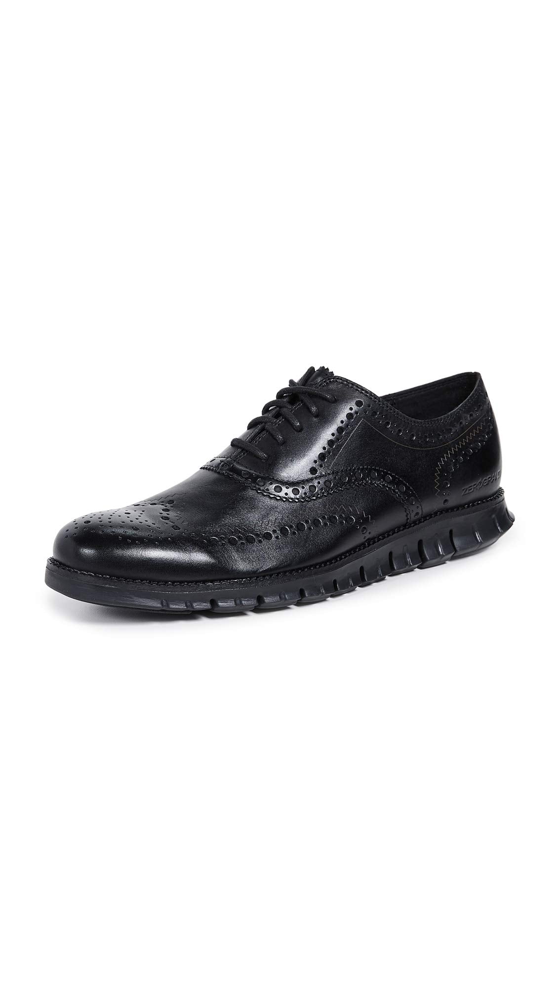Cole Haan Men's Zerogrand Wing OX Leather Oxford, black closed hole/black, 10 Medium US