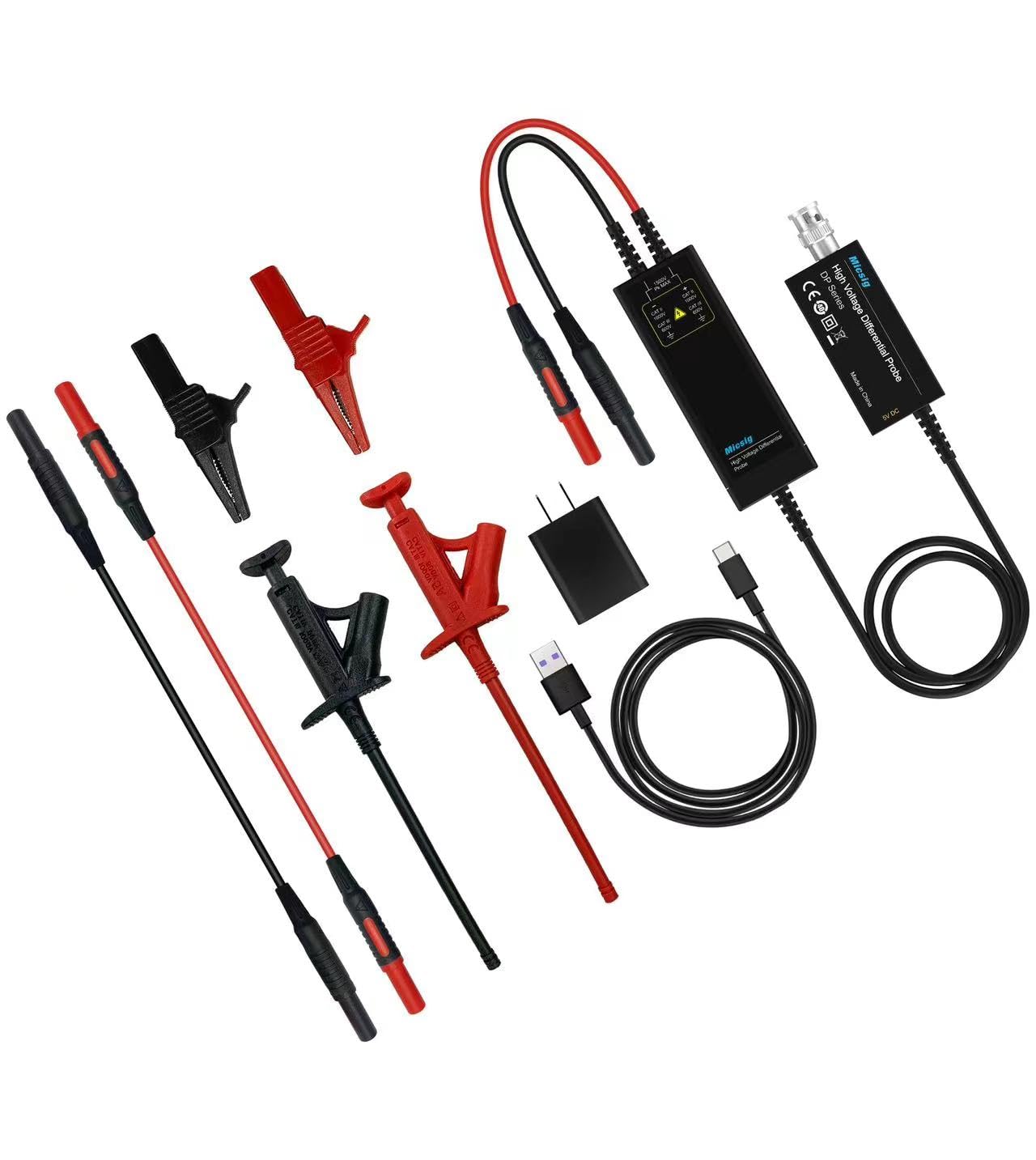 Micsig DP10013 High Voltage Differential Probe 1300V 100MHz 3.5ns Rise Time 50X/500X Attenuation