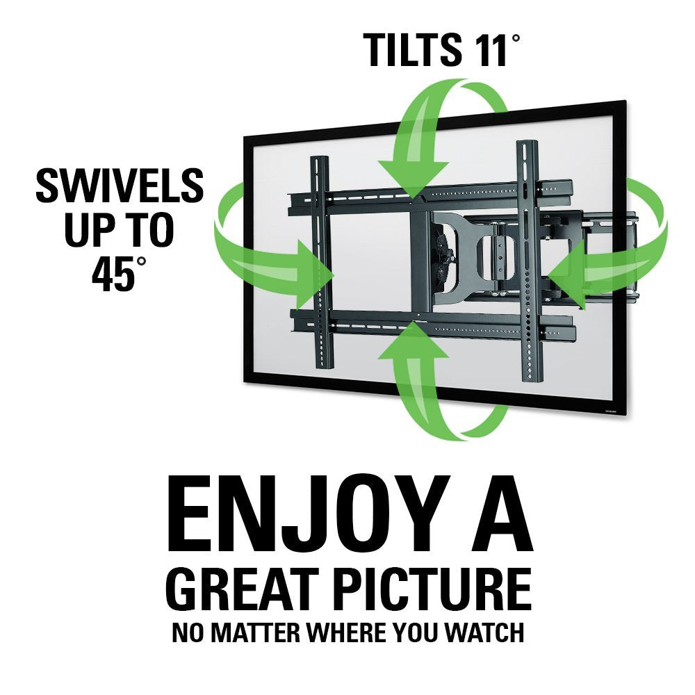 Sanus MLF13-B1 Articulating Universal Wall Mount for 37-80-Inch Screen BLack