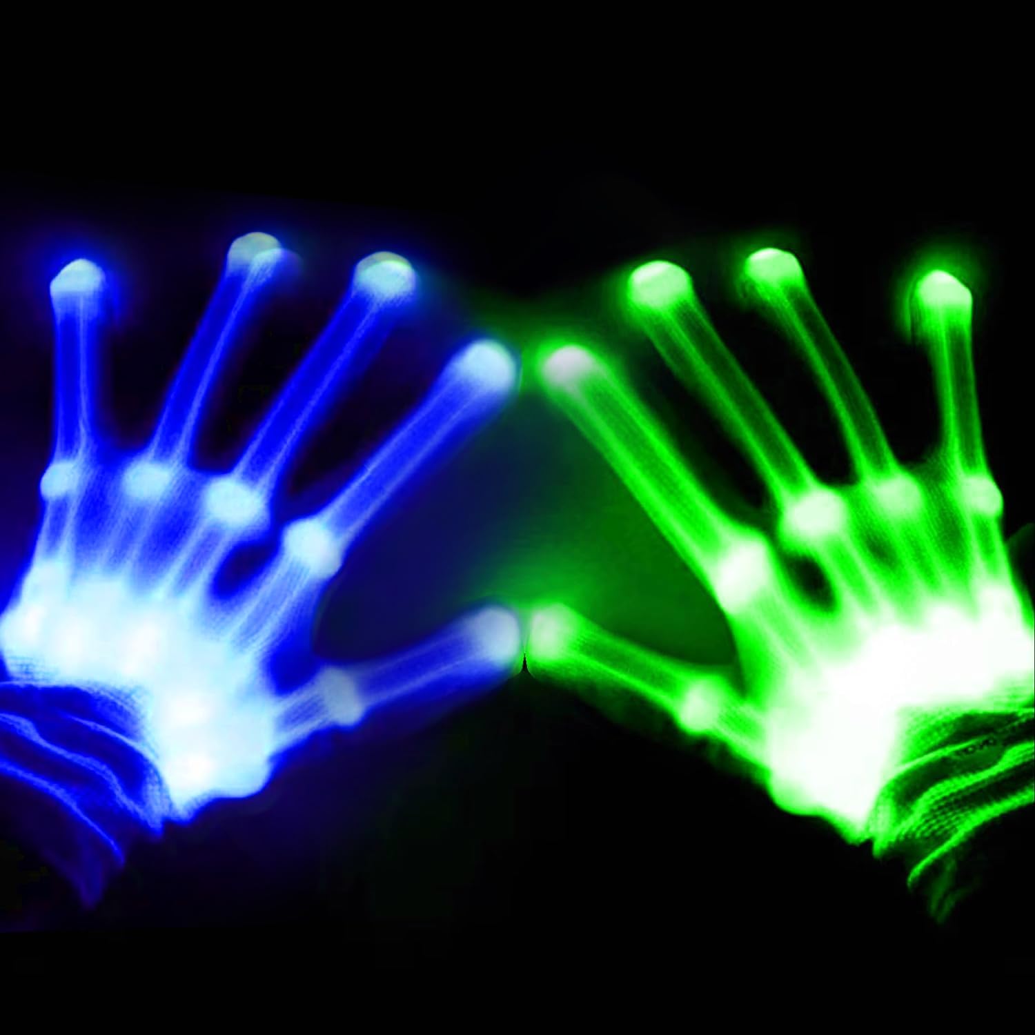 VABX-Purple Led Gloves Light Up Toys 3 colors Flash 10 Mode for Boys Girls Birthday Halloween Christmas Gifts Stocking Stuffers Rave Party Favor Kids Adults（1 Pair）