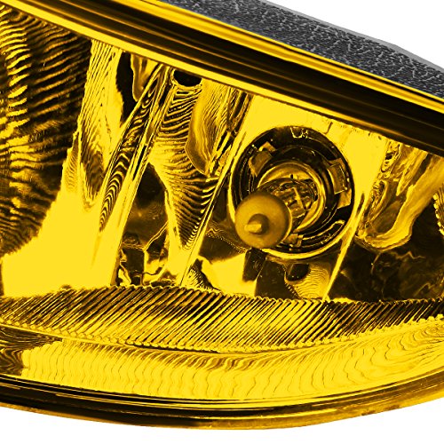 DNA MOTORING FL-ZTL-183-AM Front Bumper Fog Light Driver & Passenger Side Enhance visibility [Compatible with 04-05 Honda Civic DX HX]