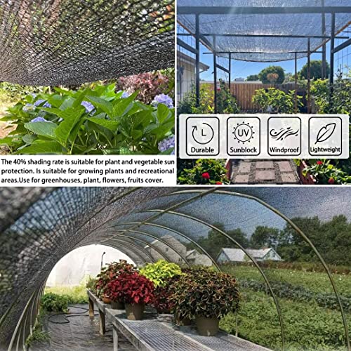 Shade Cloth for Plants Greenhouse, 40-50% Sunblock Shade Sails -for Outdoor Garden Pergola Patio Lawn Plant Sun Shade Cloths for Kennel Chicken Coop Easier to Hang Shade Net Cover