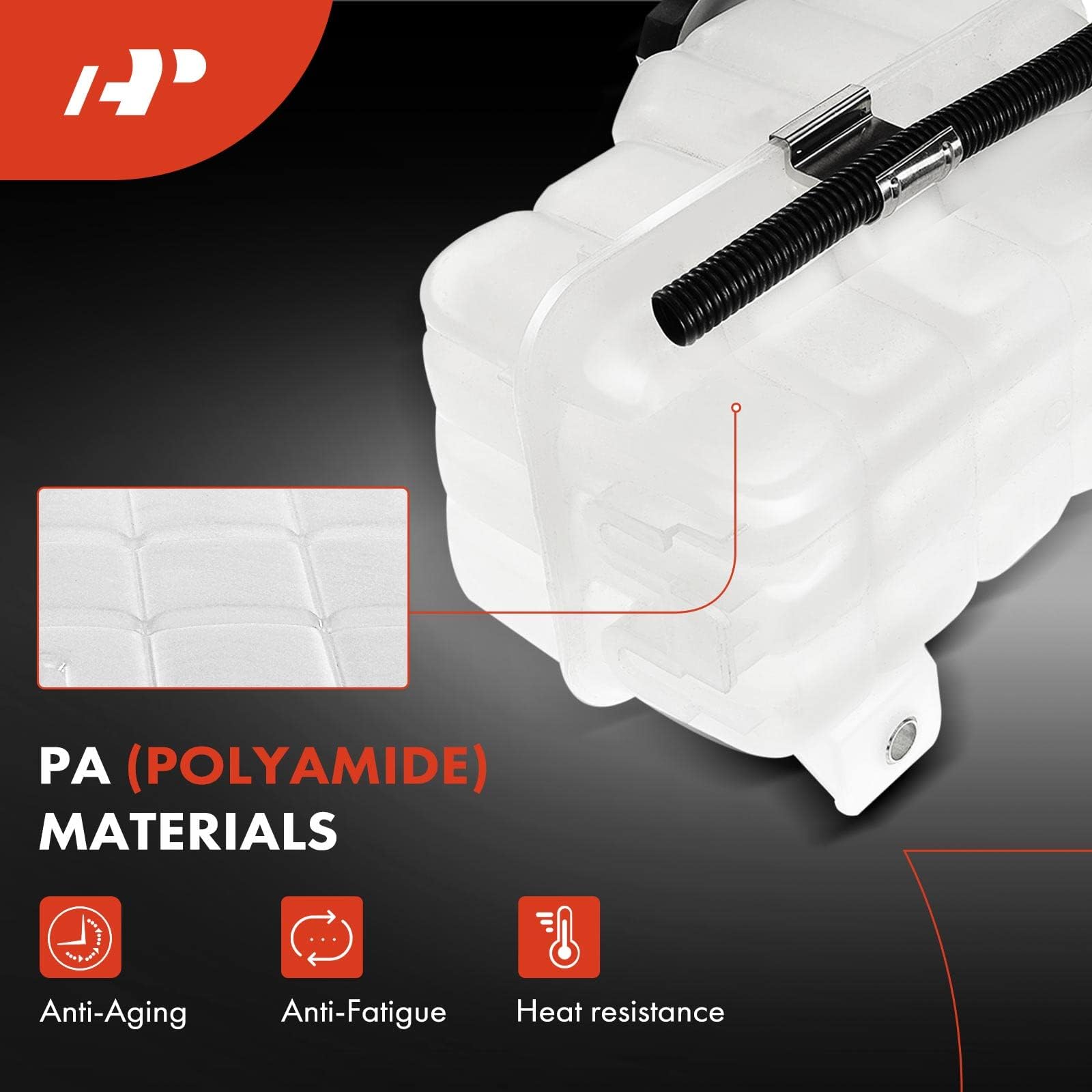 A-Premium Coolant Overflow Recovery Reservoir Tank [W/ Sensor & Cap] Compatible with Chevrolet Silverado 1500 2500 3500, Suburban, Tahoe & GMC Sierra, Yukon & Cadillac Escalade, Replace# 15203949