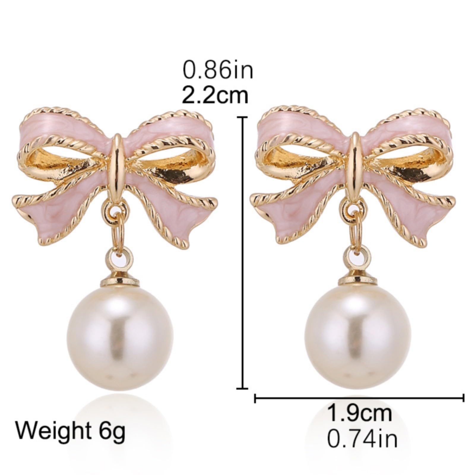 JZANHGAS today Bow Earrings for Women Trendy Stuff Cute Bow Pearl Drop Dangle Earrings Bowknot Stud Wedding Party Daily Jewelry Accessory Gifts Lightning off Deals off Today Prime