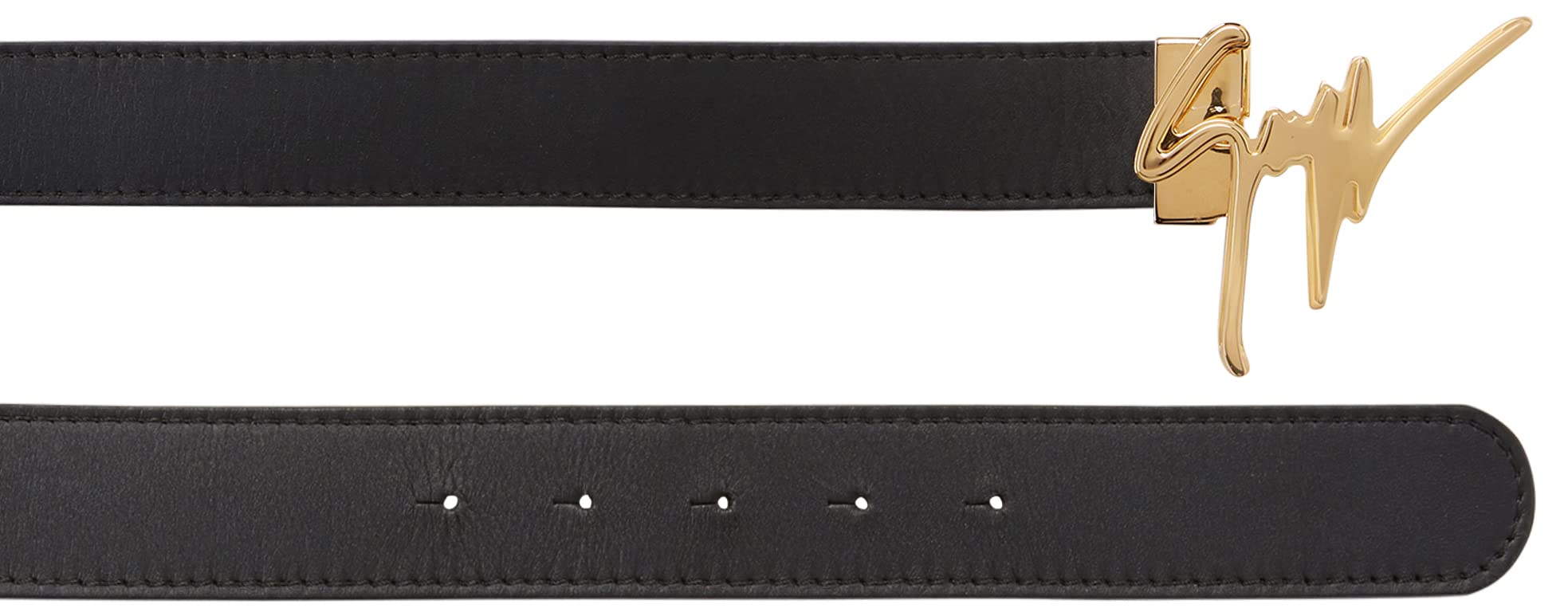 Giuseppe Zanotti, Leather Belt, One Size, Black