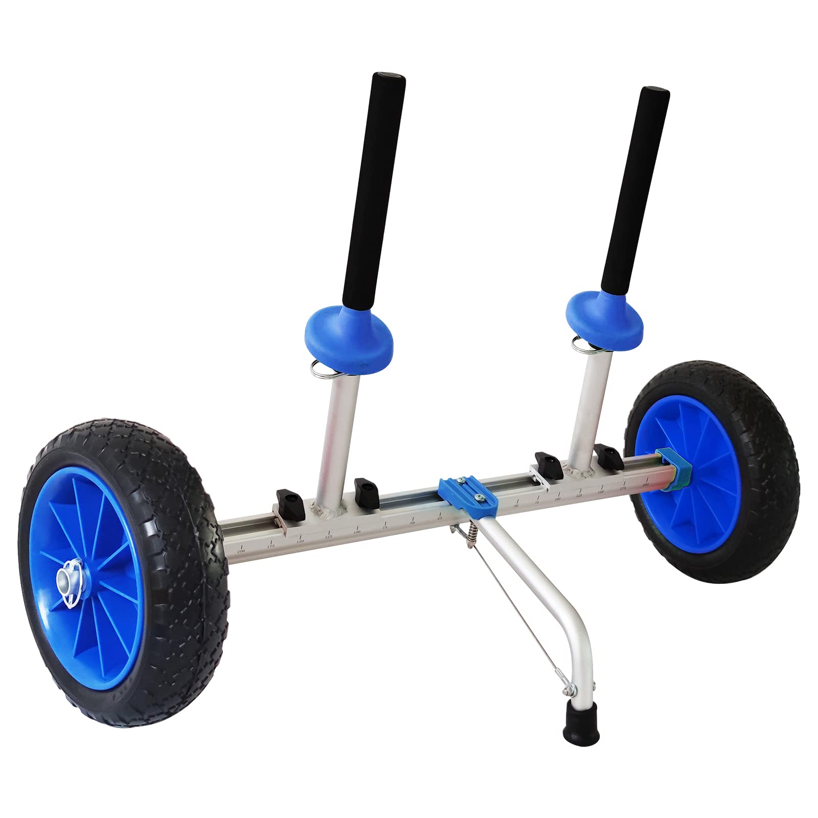 Newcod Sit on Top Kayak Cart Dolly with Large Airless Wheels, Quick-Detachable and Width Adjustable, Suitable for Kayaks Canoes with Scupper Holes