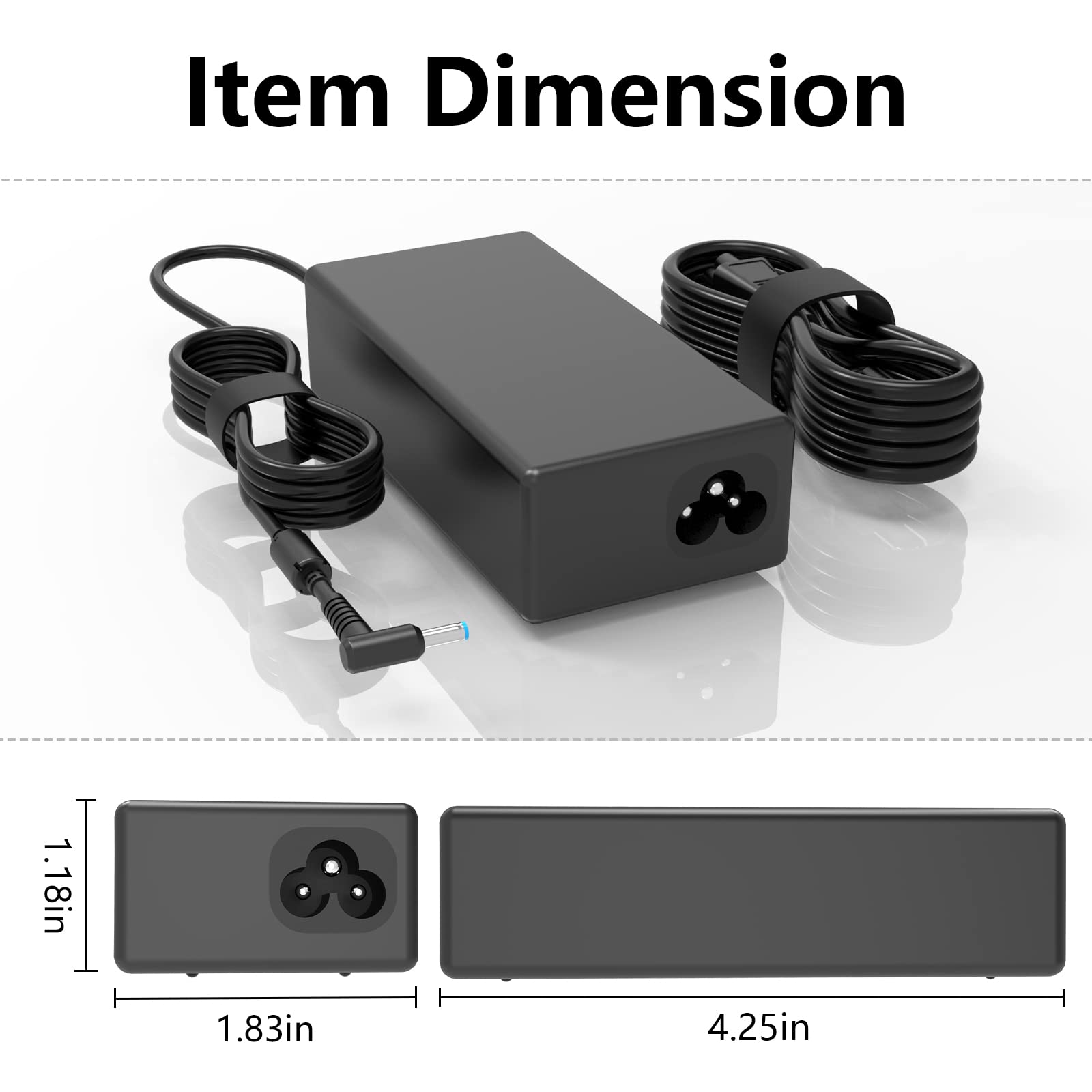 65W AC Charger Fit for HP Probook 430 440 445 450 Elitebook 830 840 850 G3 G4 G5 G6 G7 G8 G9 Laptop Adapter Power Supply