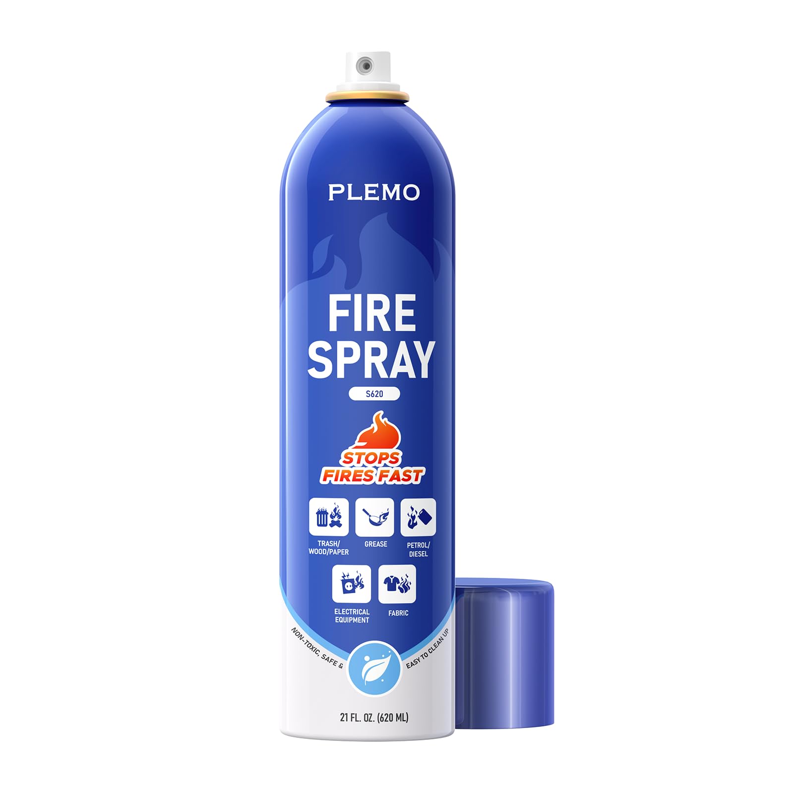 PLEMO Fire Extinguisher, Small Fire Extinguisher for Home, Fire Spray for Kitchens, Vehicles, Cars, RVs, Garages, Trucks, Camping, Model S620, 1-Pack