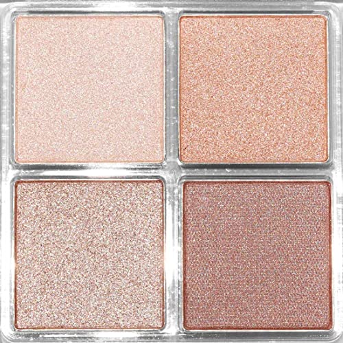 Palladio Eyeshadow Quads, Velvety Pigmented Blendable Matte, Metallic and Shimmer Finishes, Creamy Formula, Four Way Quad Eye Shadow Palette, Talc-Free (Ballerina)