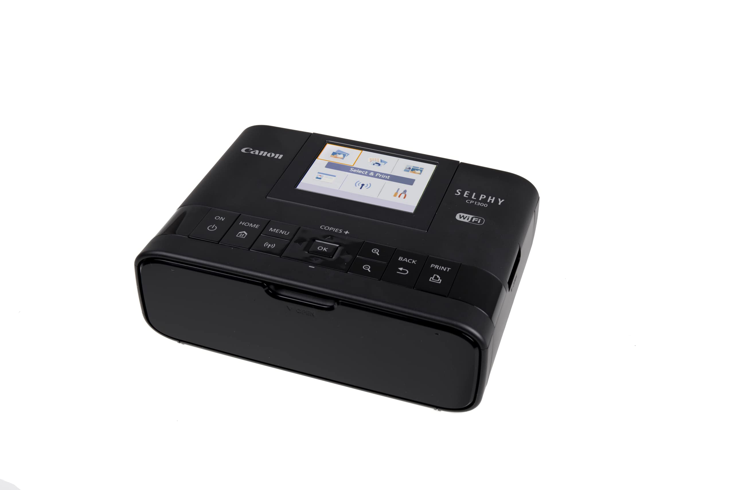 Canon SELPHY CP1300 Wireless Compact Photo Printer + RP-108 High-Capacity Color Ink/Paper Set Bundle, Black