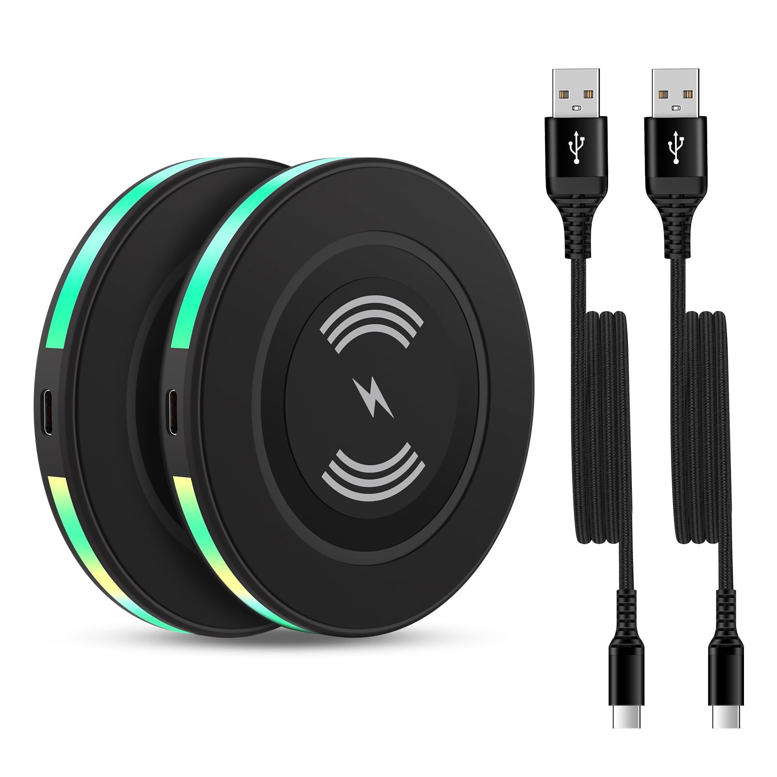 Android Wireless Charger Samsung S24 Fast Charging Pad for Galaxy S24 Ultra S23 FE S22 S21 S20 Z Fold 5/4/3 Z Flip 5/4/3, 15W Wireless Charging Station for iPhone 15 14 13 12 11,Pixel 8 Pro 7 6 5 4 3