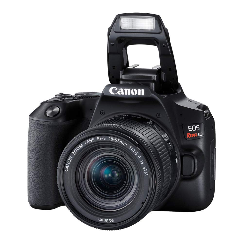 CANON EOS Rebel SL3 DSLR Camera, Built-in Wi-Fi, Dual Pixel CMOS AF and 3.0 inch Vari-Angle Touch Screen, Body, Black