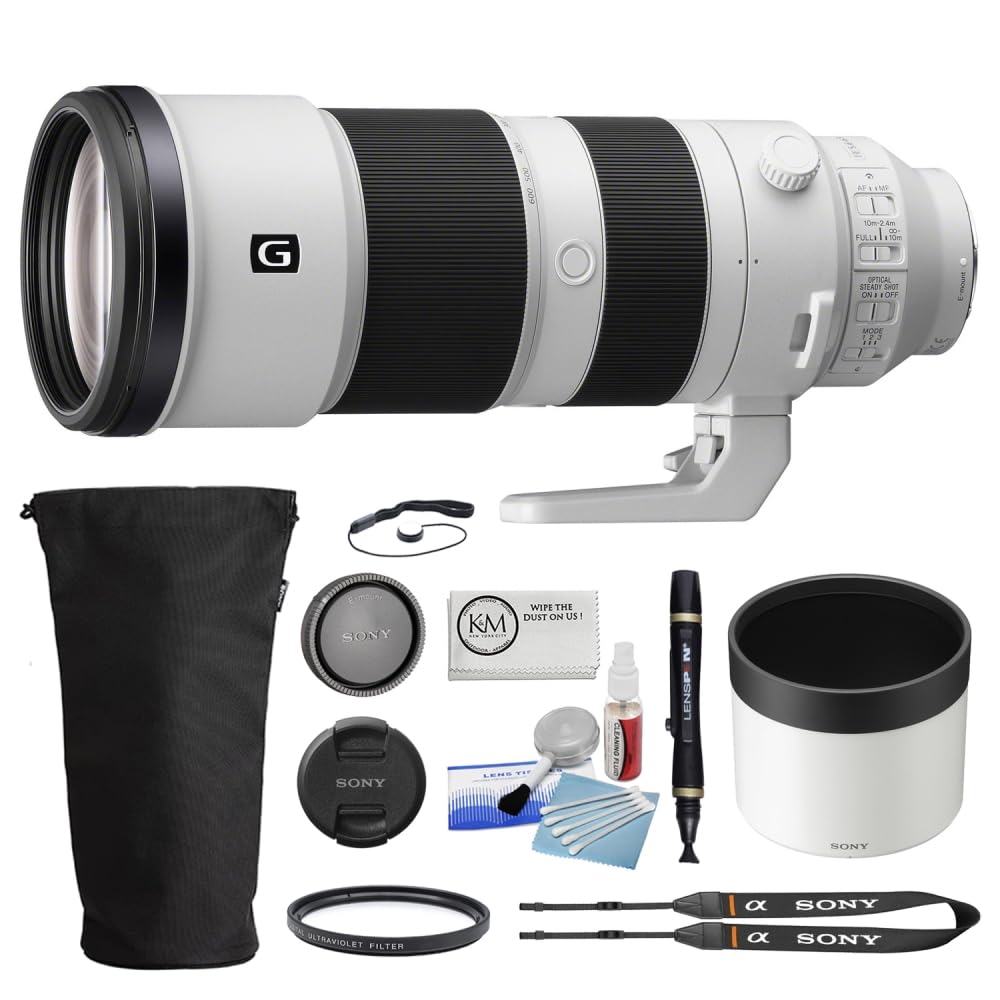 Sony FE 200-600mm f5.6-6.3 G OSS Lens Bundle with 95mm UV Filter + Camera Cleaning Kit + Cleaning Lens Pen + Lens Cap Keeper + Microfiber Cleaning Cloth (5 Items)