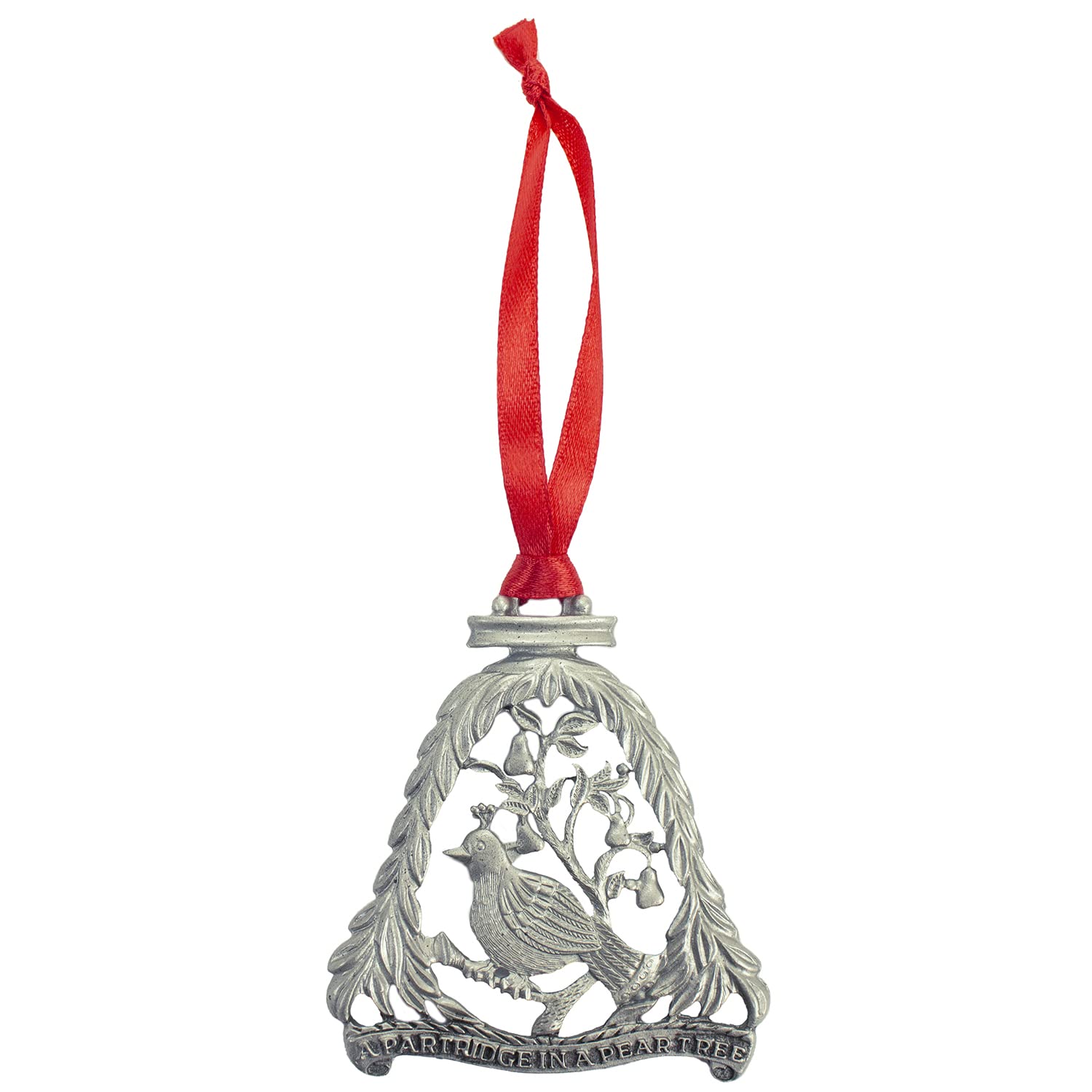 12 Days of Christmas Ornament Set, Set of 12 Metal Ornaments, 3 1/8-Inches, by Abbey & CA Gift