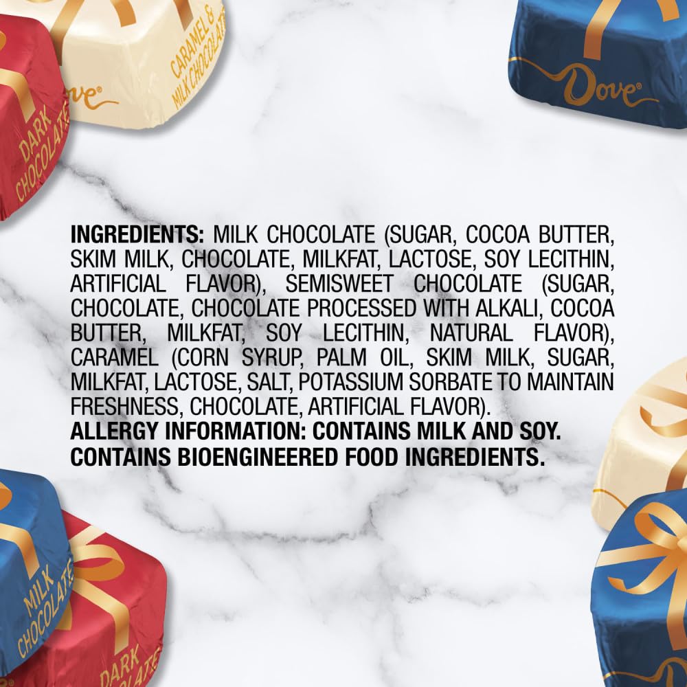 DOVE PROMISES Milk Chocolate, Dark Chocolate & Caramel & Milk Chocolate Christmas Candy Variety Assortment, 24 oz Bag