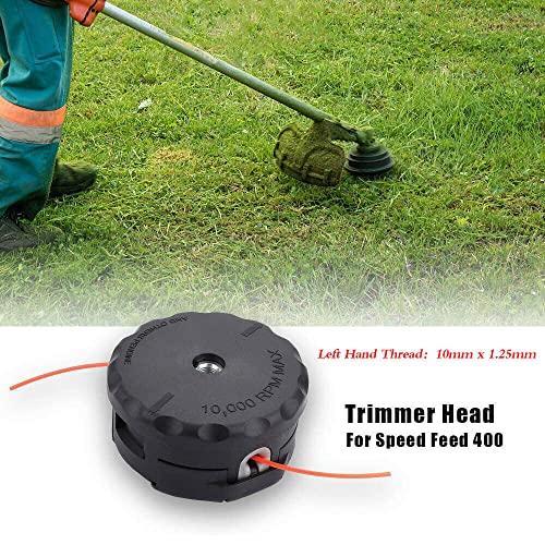 AMINORD 2 Packs Trimmer Head for Echo Speed Feed 400 SRM Series Straight Shaft Bump Feed Weed Eater (10mm x 1.25mm LH), Perfectly Fits SRM-225 SRM-230 SRM210 and More, Replace OEM Part #99944200907
