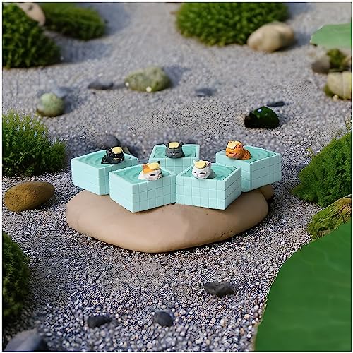 Cat Figurine Set, 5 Pcs Cute Mini Cat Animal Models, Deluxe Cat Figurines Set, Automobile Decoration, Perfect for Home Decoration and Cake Toppers